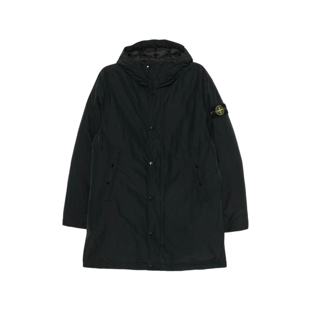 Stone Island Black Coats - Parkas Men